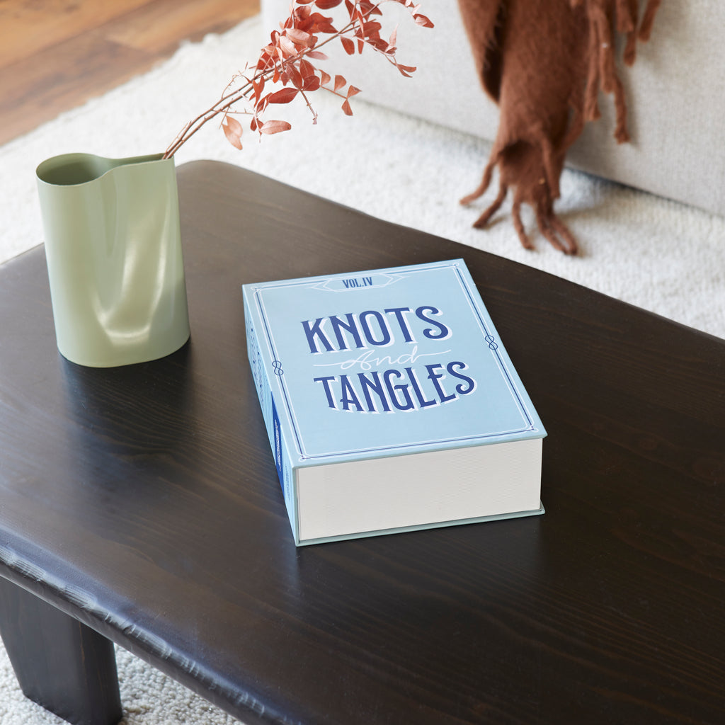 balvi-knots-and-tangles-bo-te-livre-rangement-turquoise image 4