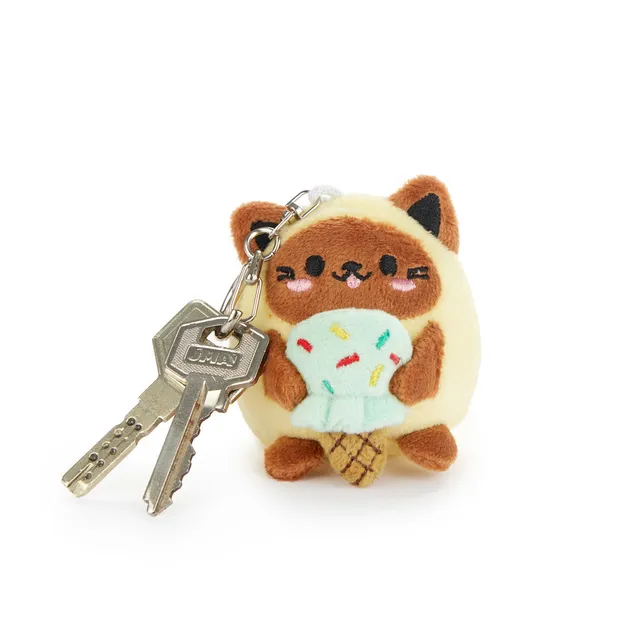 balvi-fluffy-kawaii-porte-cl-s-chat-glace-menthe image 1