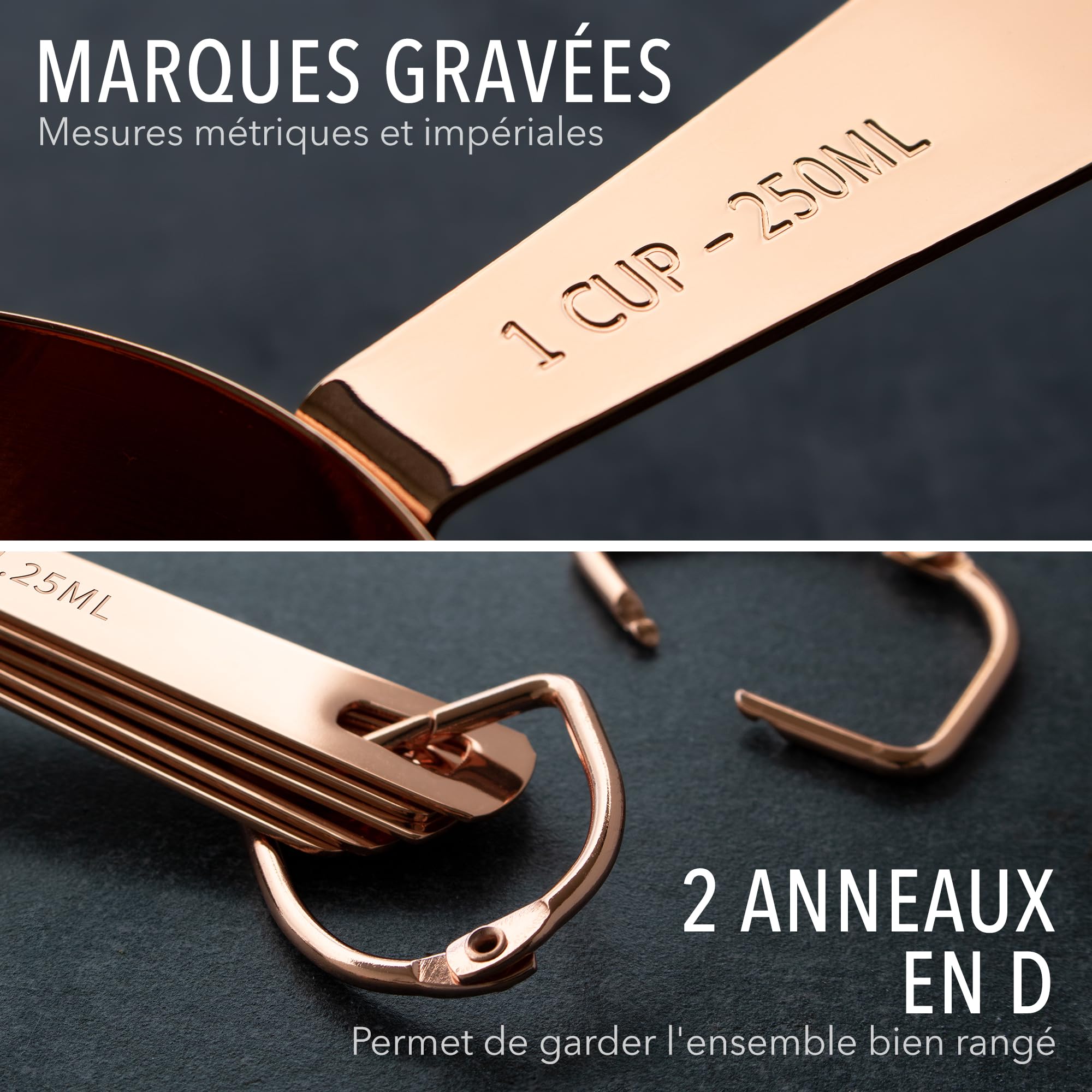 good-for-you-copper-lot-9-tasses-et-cuill-res-mesure-cuivre-inox image 5