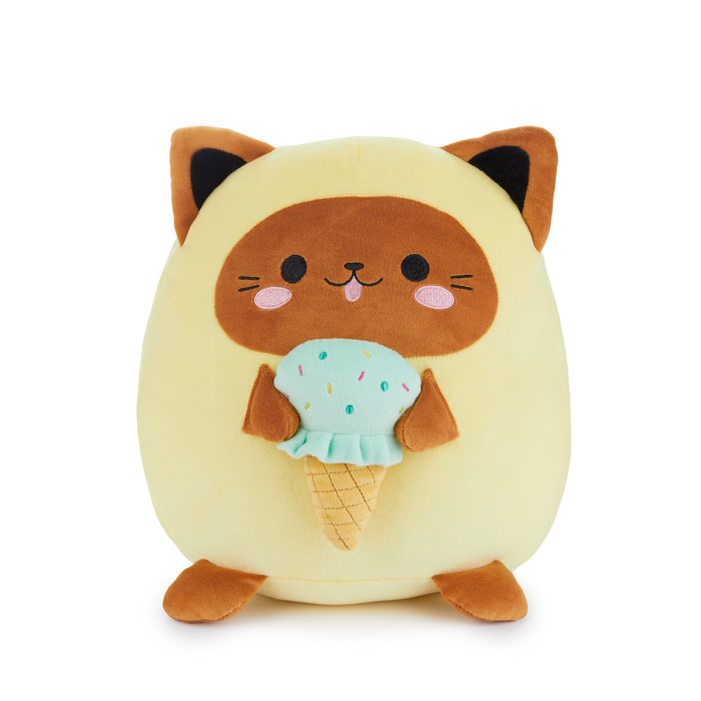 balvi-home-decor-fluffy-kawaii-minty-coussin-chat image 1
